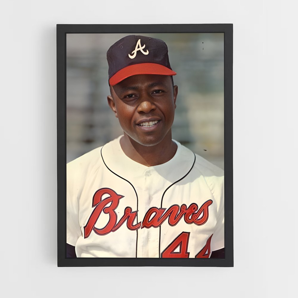 Poster Hank aaron – affiche Baseball (vue 2)